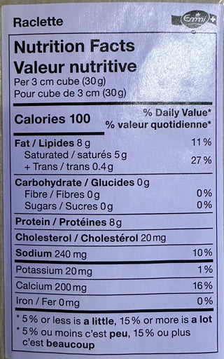 Raclette Cheese Sliced (Swiss)