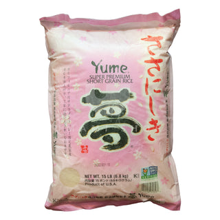Yume Super Premium Short Grain Rice 15Lbs