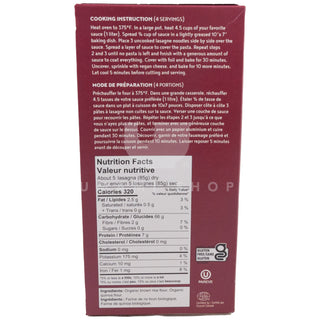 ORGANIC Lasagne Rice & Quinoa (GF,V)