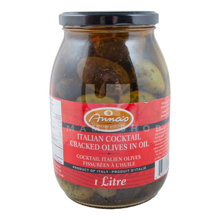 Italian Cracked Cocktail Olives in Oil