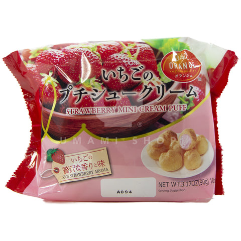 Mini Strawberry Cream Puffs