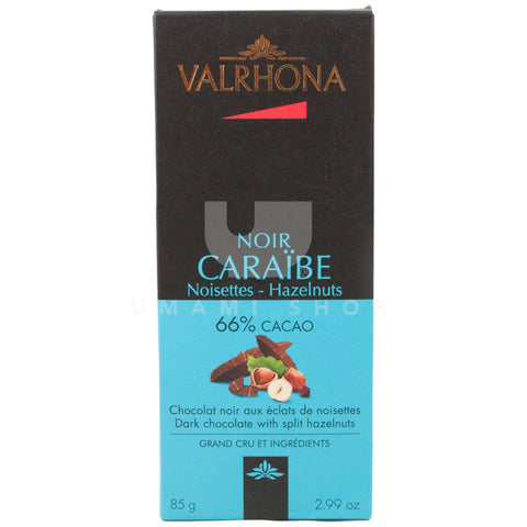 Caraibe Dark Chocolate w/Hazelnuts 66%